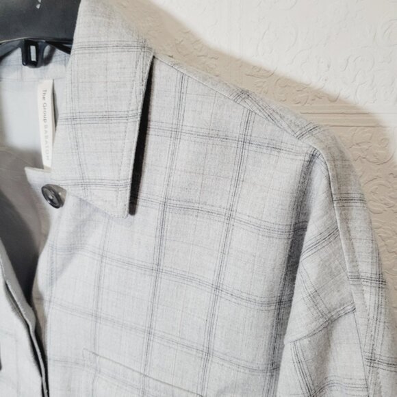 Babaton Graydon Gray Plaid Button-Up Shacket - Picture 3 of 9